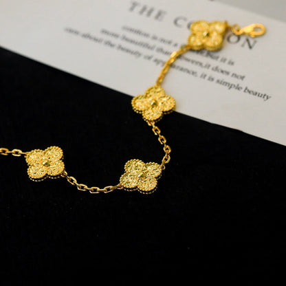 [Kincade Jewelrys]CLOVER 5 MOTIFS BRONZING BRACELET
