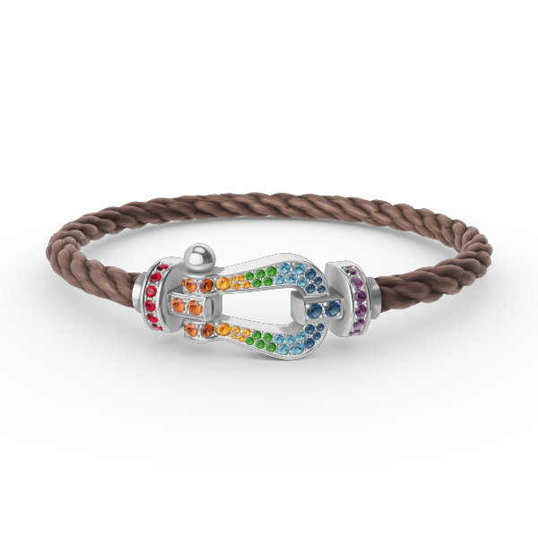 [Kincade Jewelrys]FORC LARGE HORSESHOE  COLORED DIAMOND BRACELET SILVER