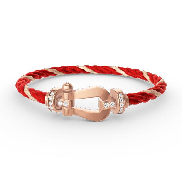 [Kincade Jewelrys]FORCE LARGE HORSESHOE HALF DIAMOND BRACELET ROSE GOLD