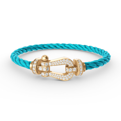 [Kincade Jewelrys]FORCE LARGE HORSESHOE FULL DIAMOND BRACELET GOLD