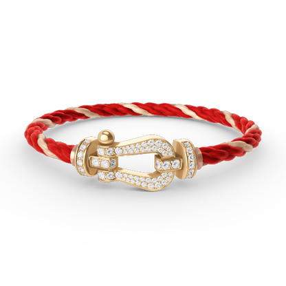 [Kincade Jewelrys]FORCE LARGE HORSESHOE FULL DIAMOND BRACELET GOLD