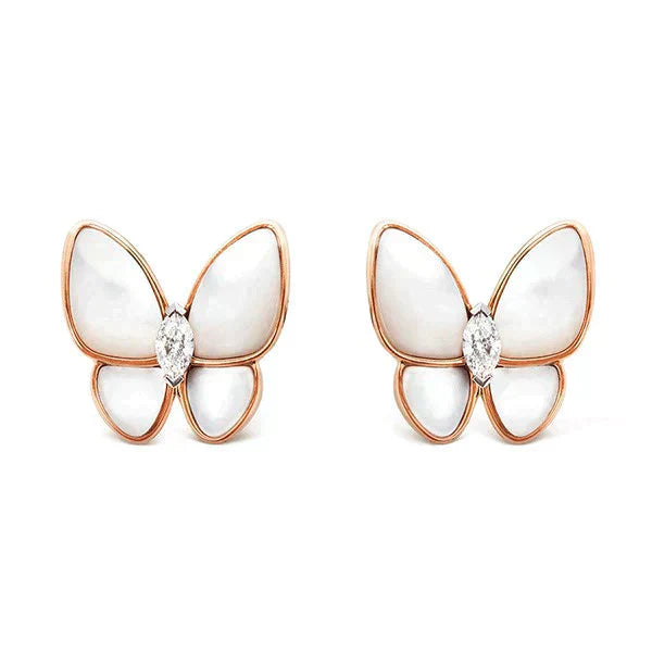 [Kincade Jewelrys]BUTTERFLY MOP DIAMOND EARRINGS