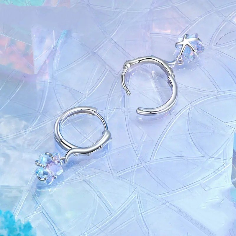 Boucles d'oreilles délicates plaquées or hypoallergéniques en forme de pieuvre et d'étoile de mer, cadeau idéal