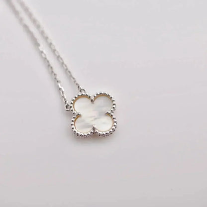 [Kincade Jewelrys]CLOVER  15MM WHITE MOTHER-OF-PEARL SILVER
