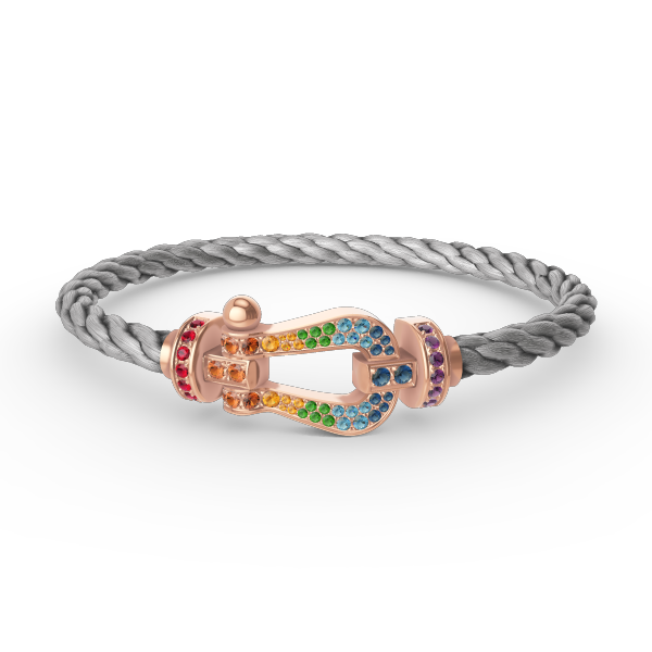 [Kincade Jewelrys]FORCE LARGE HORSESHOE  COLORED DIAMOND BRACELET ROSE GOLD