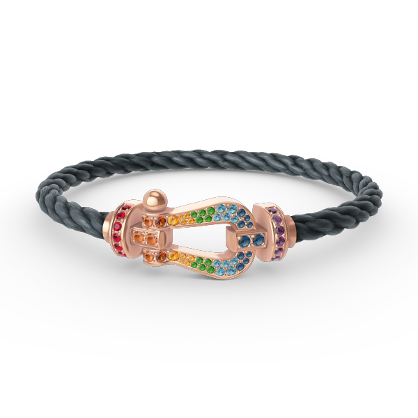 [Kincade Jewelrys]FORCE LARGE HORSESHOE  COLORED DIAMOND BRACELET ROSE GOLD