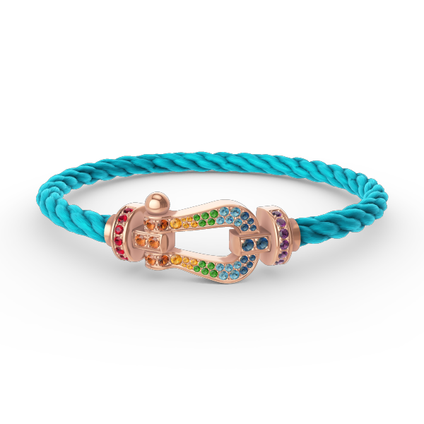 [Kincade Jewelrys]FORCE LARGE HORSESHOE  COLORED DIAMOND BRACELET ROSE GOLD