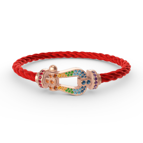 [Kincade Jewelrys]FORCE LARGE HORSESHOE  COLORED DIAMOND BRACELET ROSE GOLD