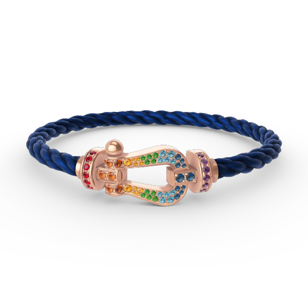 [Kincade Jewelrys]FORCE LARGE HORSESHOE  COLORED DIAMOND BRACELET ROSE GOLD