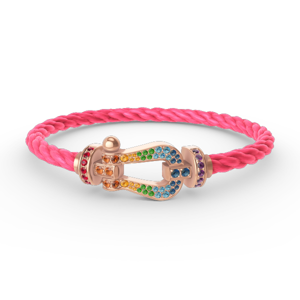 [Kincade Jewelrys]FORCE LARGE HORSESHOE  COLORED DIAMOND BRACELET ROSE GOLD