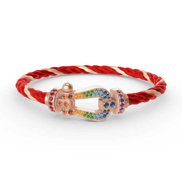 [Kincade Jewelrys]FORCE LARGE HORSESHOE  COLORED DIAMOND BRACELET ROSE GOLD