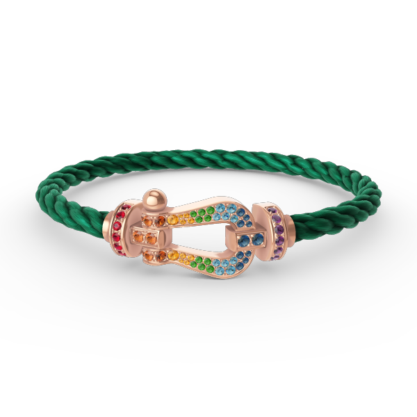 [Kincade Jewelrys]FORCE LARGE HORSESHOE  COLORED DIAMOND BRACELET ROSE GOLD