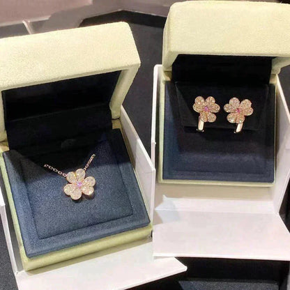 [Kincade Jewelrys] Collier en or rose et diamants Frivole