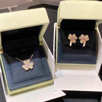 [Kincade Jewelrys]FRIVOLE ROSE GOLD FLOWER DIAMOND NECKLACE