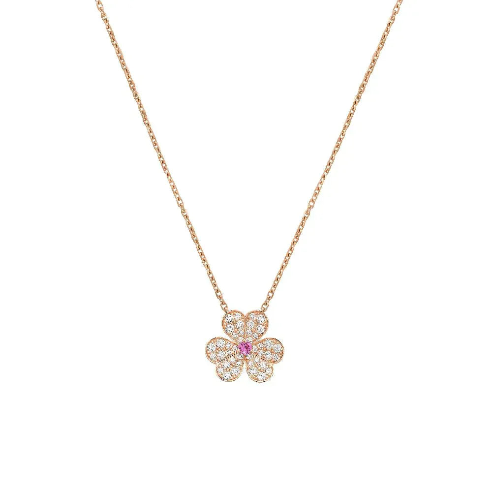 [Kincade Jewelrys] Collier en or rose et diamants Frivole