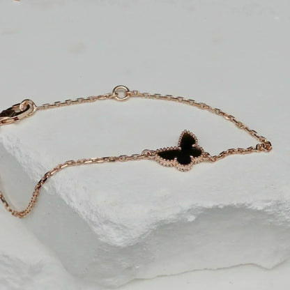 [Bijoux Kincade] BRACELET PAPILLON ONYX