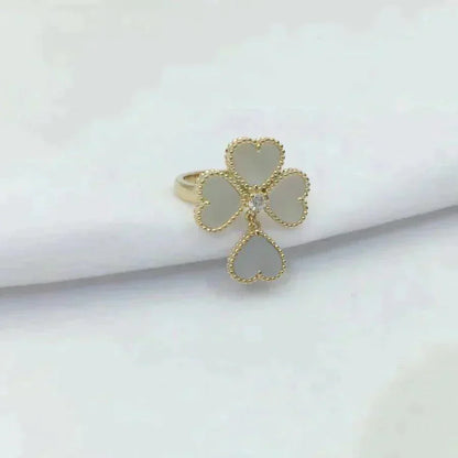 [Kincade Jewelrys]SWEET CLOVER WHITE MOP RING