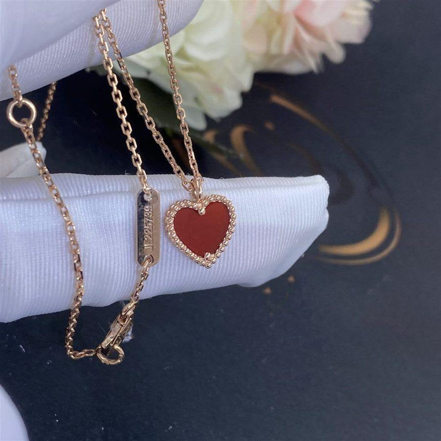 [Kincade Jewelrys]SWEET CLOVER CARNELIAN HEART NECKLACE