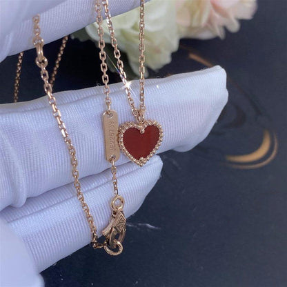 [Kincade Jewelrys]SWEET CLOVER CARNELIAN HEART NECKLACE