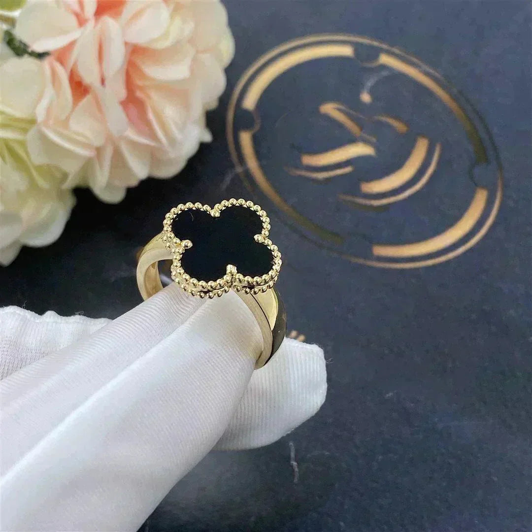 [Kincade Jewelrys]CLOVER ONYX RING
