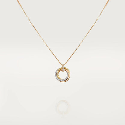 [Kincade Jewelrys] COLLIER TRINITY ARGENT OR OR ROSE DIAMANTS 