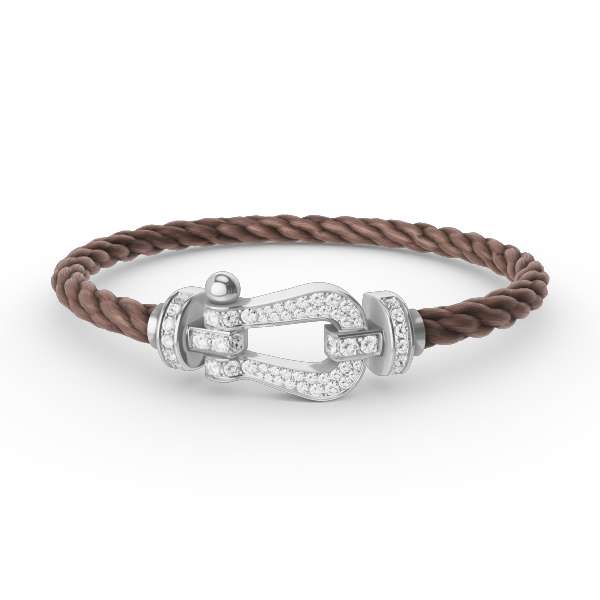 [Kincade Jewelrys]FORCE LARGE HORSESHOE FULL DIAMOND BRACELET SILVER