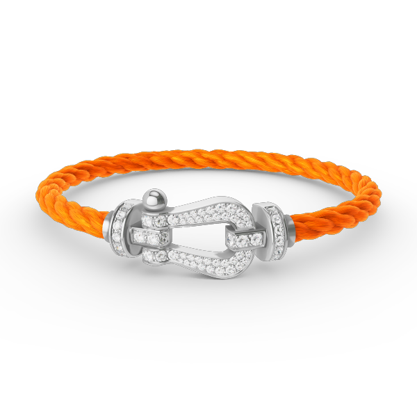 [Kincade Jewelrys]FORCE LARGE HORSESHOE FULL DIAMOND BRACELET SILVER