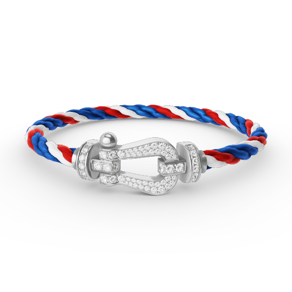 [Kincade Jewelrys]FORCE LARGE HORSESHOE FULL DIAMOND BRACELET SILVER