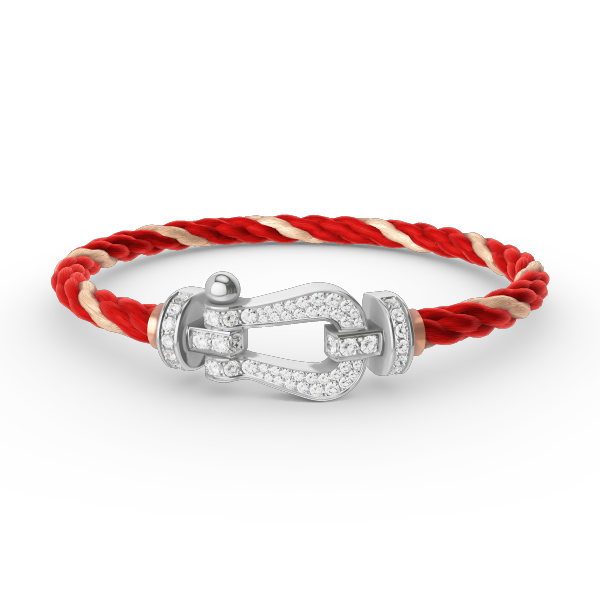 [Kincade Jewelrys]FORCE LARGE HORSESHOE FULL DIAMOND BRACELET SILVER